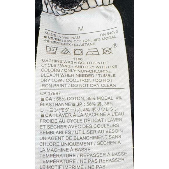 Banana Republic Womens Timeless Black Stretch Cotton Blend Mock Neck Tee Shirt M - Picture 7 of 8